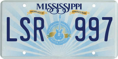 MS license plate LSR997