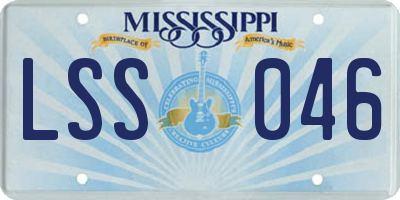 MS license plate LSS046