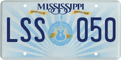 MS license plate LSS050