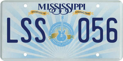 MS license plate LSS056