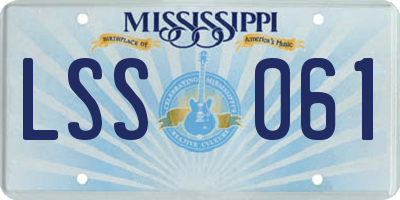 MS license plate LSS061