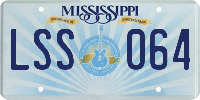 MS license plate LSS064