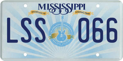 MS license plate LSS066