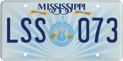 MS license plate LSS073