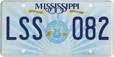MS license plate LSS082