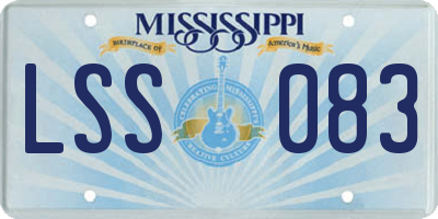 MS license plate LSS083