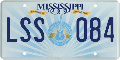 MS license plate LSS084