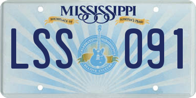 MS license plate LSS091