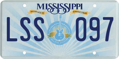 MS license plate LSS097