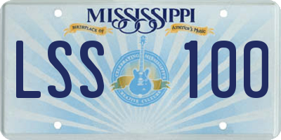 MS license plate LSS100