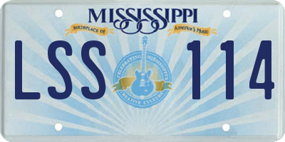 MS license plate LSS114