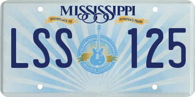 MS license plate LSS125
