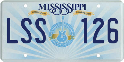 MS license plate LSS126