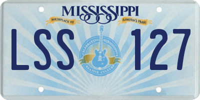 MS license plate LSS127