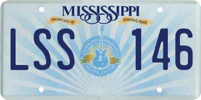 MS license plate LSS146