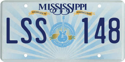 MS license plate LSS148