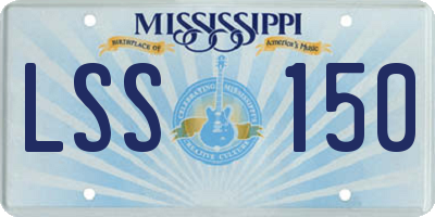MS license plate LSS150
