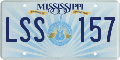 MS license plate LSS157