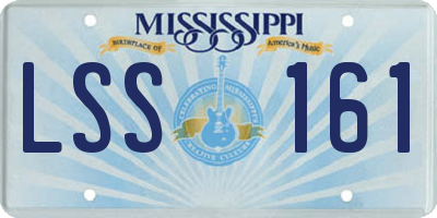 MS license plate LSS161