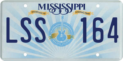 MS license plate LSS164