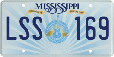 MS license plate LSS169