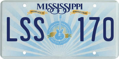 MS license plate LSS170