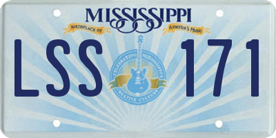 MS license plate LSS171