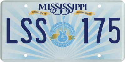 MS license plate LSS175