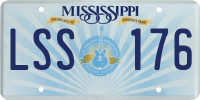 MS license plate LSS176