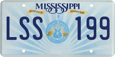 MS license plate LSS199