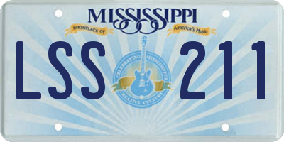 MS license plate LSS211