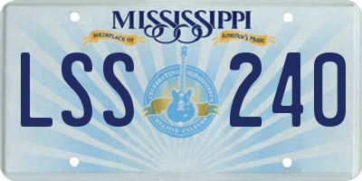 MS license plate LSS240