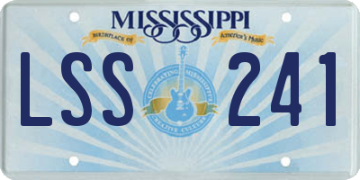 MS license plate LSS241