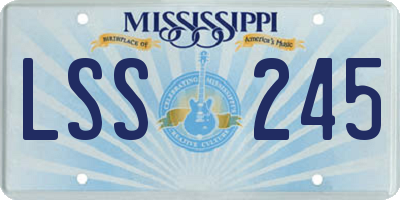 MS license plate LSS245
