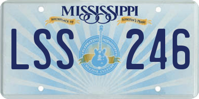 MS license plate LSS246