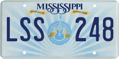MS license plate LSS248