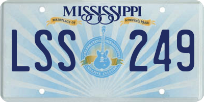 MS license plate LSS249