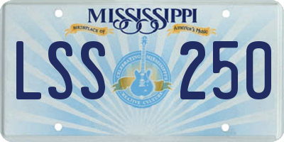 MS license plate LSS250