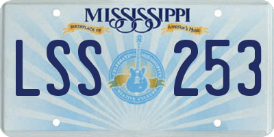 MS license plate LSS253