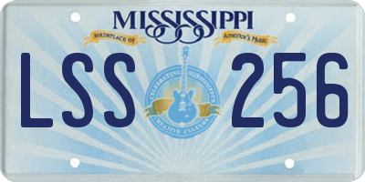 MS license plate LSS256