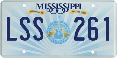 MS license plate LSS261