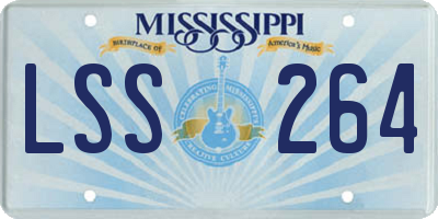 MS license plate LSS264