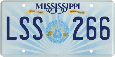 MS license plate LSS266
