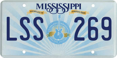 MS license plate LSS269