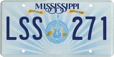 MS license plate LSS271