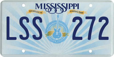 MS license plate LSS272