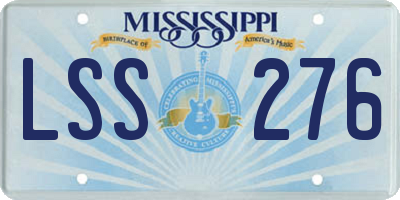 MS license plate LSS276