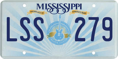 MS license plate LSS279