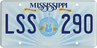 MS license plate LSS290