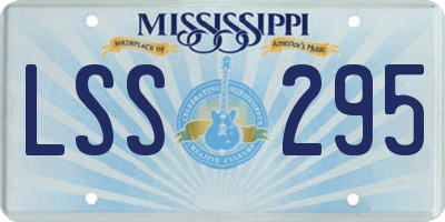 MS license plate LSS295